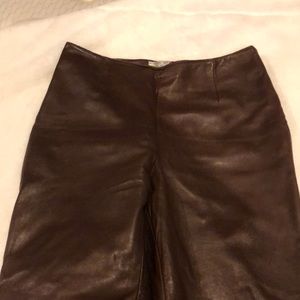 Alberto Makali, soft, brown leather pants. The softest leather ever!